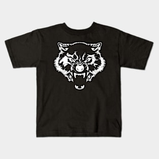 Wolf Head Hand Drawn Kids T-Shirt